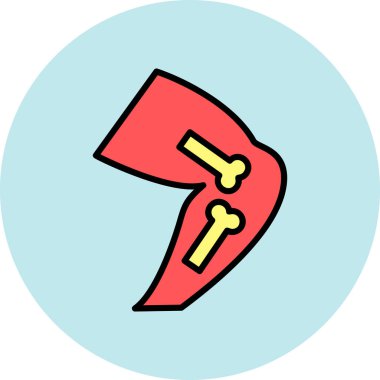 Kırmızı ve mavi çizgi film simgesinin vektör çizimi