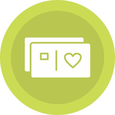 Kalp. Web simgesi basit illüstrasyon