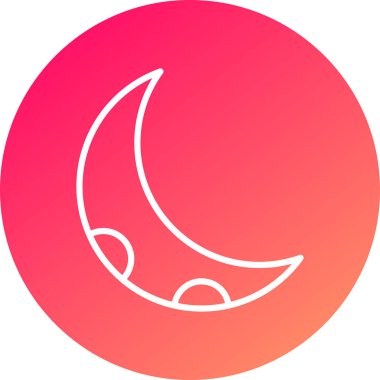 Ay ikonu vektör illüstrasyonu