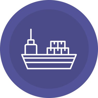 Gemi. Web simgesi basit illüstrasyon