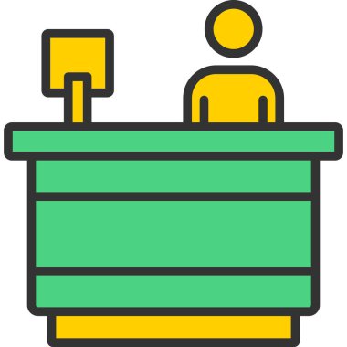 Masa. Web simgesi basit illüstrasyon