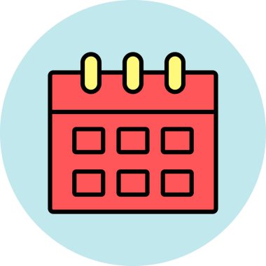 Takvim simgesi, vektör illüstrasyon tasarımı