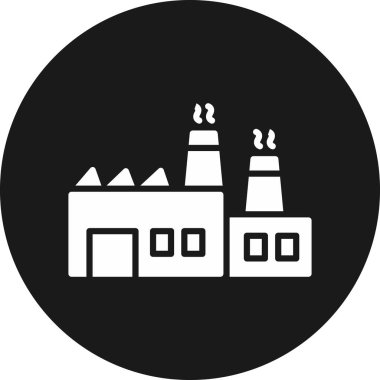 Fabrika. Web simgesi basit illüstrasyon