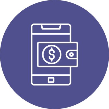 Akıllı telefon simgesinin vektör illüstrasyonu