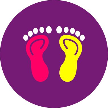 Ayak izleri. Web simgesi basit illüstrasyon