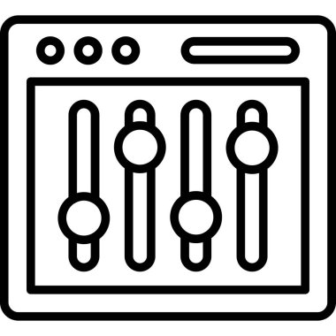 Sunucu. Web simgesi basit illüstrasyon