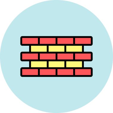 tuğla ikonu vektör illüstrasyonu