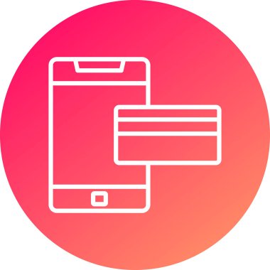 Mobil simgenin vektör illüstrasyonu