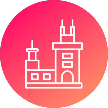 Modern yapı simgesinin vektör illüstrasyonu