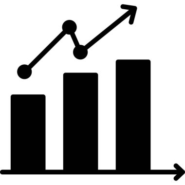 iş grafiği simgesi ana hat biçiminde