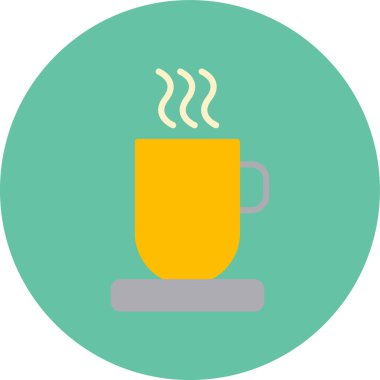 Sıcak kahve. Basit tasarım