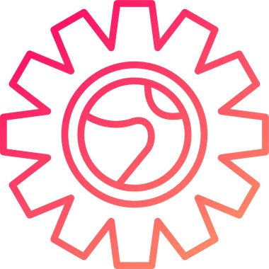 dişli simgesi vektör illüstrasyonu