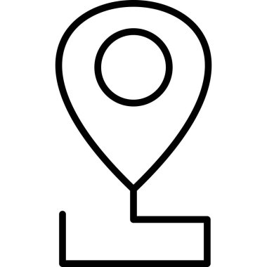 konum belirleyici simgesi ana hat vektörü. konum. harita iğnesi