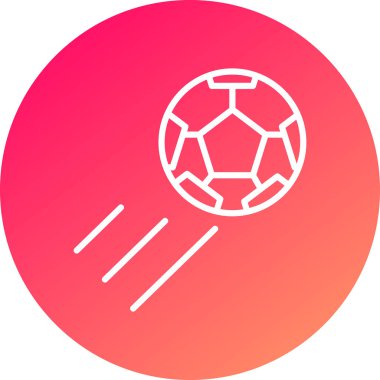 futbol topu simgesi, vektör illüstrasyonu