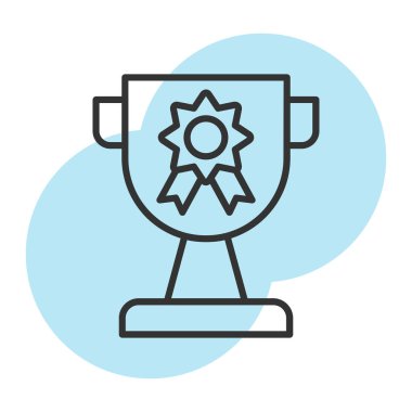 ödül vektörü renk düz simgesi