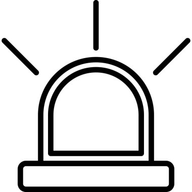 Uyarı çanı simgesi ana hat biçiminde