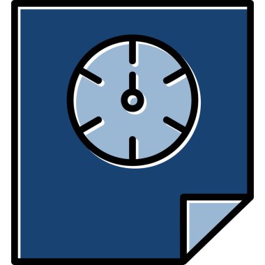 Saat simgesinin vektör illüstrasyonu