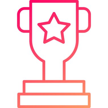 ödül kupası simgesi beyaz arkaplanda izole edilmiş düz stil.