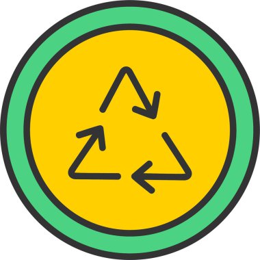 Geri dönüşüm ok simgesi, vektör çizim