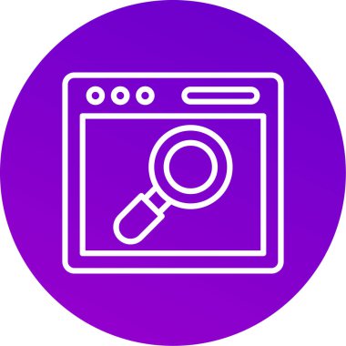 Büyütme cam simgesi vektör illüstrasyonu