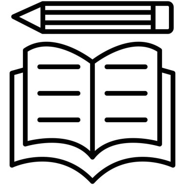 kitap simgesi vektör illüstrasyonu