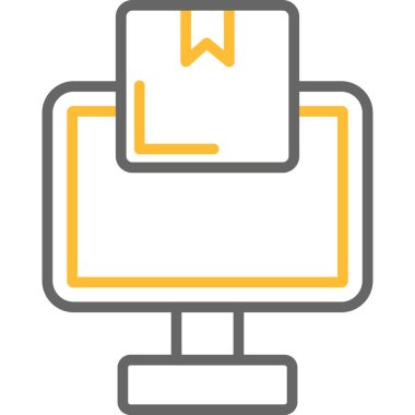 Bilgisayar faresi. Web simgesi basit illüstrasyon