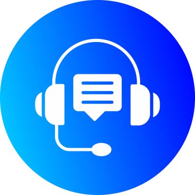 Mavi ve beyaz bir ikonun vektör illüstrasyonu