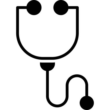 stetoskop vektör satırı simgesi