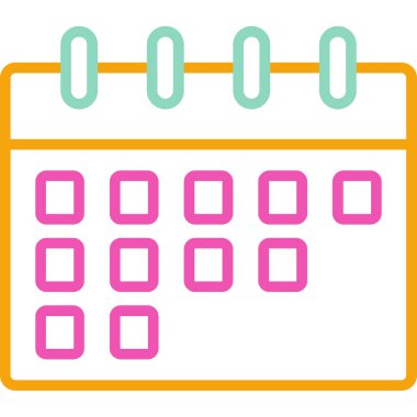 Takvim. Web simgesi basit illüstrasyon