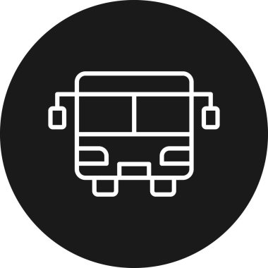 bus simgesi vektör illüstrasyonu