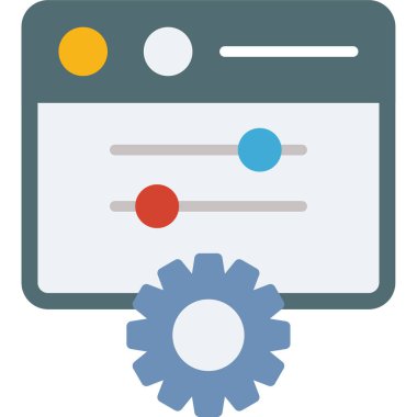 tarayıcı web simgesi, vektör illüstrasyonu