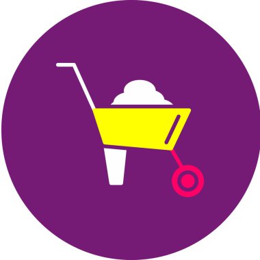 Benzersiz el arabası vektör simgesi