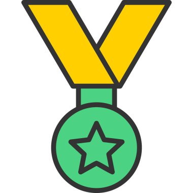 Madalya. Web simgesi basit illüstrasyon