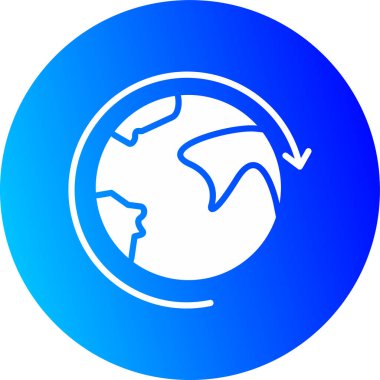 Toprak küresi ikonu. Dünya vektör simgelerinin özet çizimi