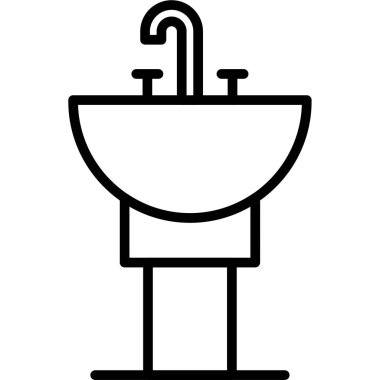 Su musluğu simgesi. Web için vektör vektör simgelerinin özet çizimi