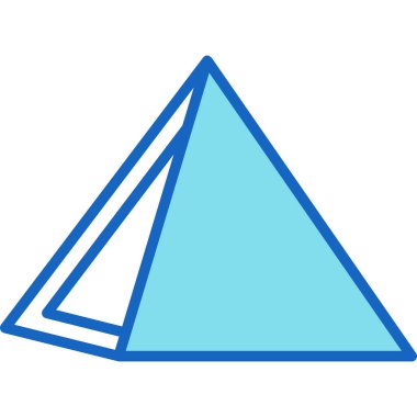 Piramit. Web simgesi basit illüstrasyon