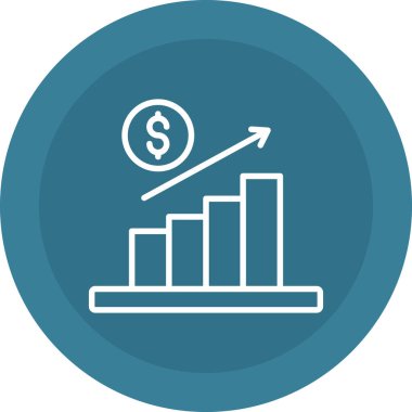 iş grafiği simgesi, vektör illüstrasyonu