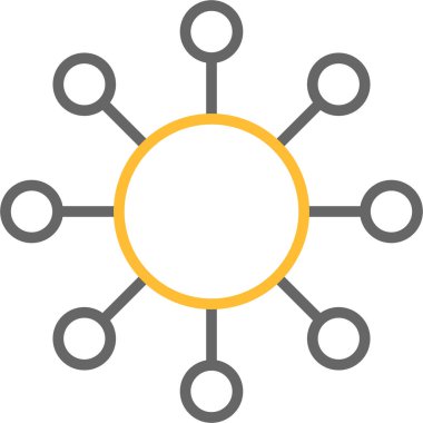 düz biçimli ağ bağlantı simgesi