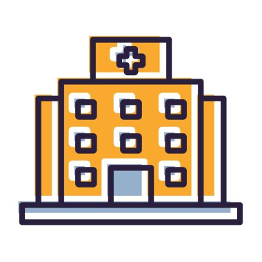 Hastane hastane simgesini ana hatlarıyla oluşturma