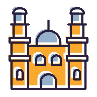 Cami renkli vektör simgesi