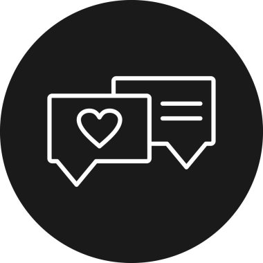 Moda biçimi izole edilmiş sohbet mesajı simgesi