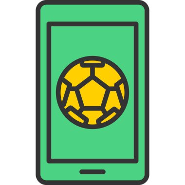 futbol futbol futbol ikonu, vektör illüstrasyonu