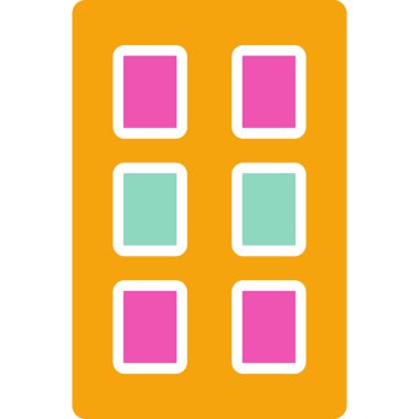 Bina. Web simgesi basit illüstrasyon