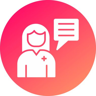 Doktor. Web simgesi basit illüstrasyon