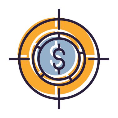 Dolar sembolü vektör tasarımlı hedef