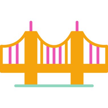 Köprü vektör simgesi. Köprü görüntüsü izole ve ağ için ağ