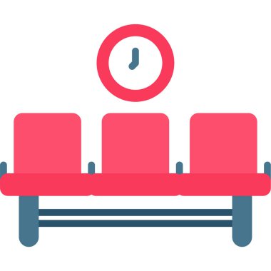 Sofa modern simgesinin vektör illüstrasyonu