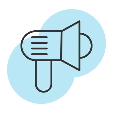 Gürültülü Sözcü Basit Vektör Simgesi İllüstrasyonu