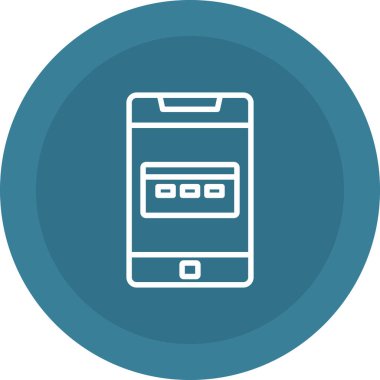 Cep telefonu simgesinin vektör illüstrasyonu