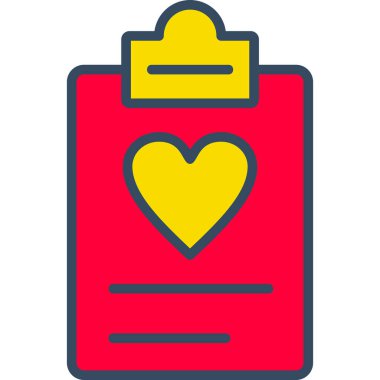 Kalp ikonu vektör illüstrasyonu